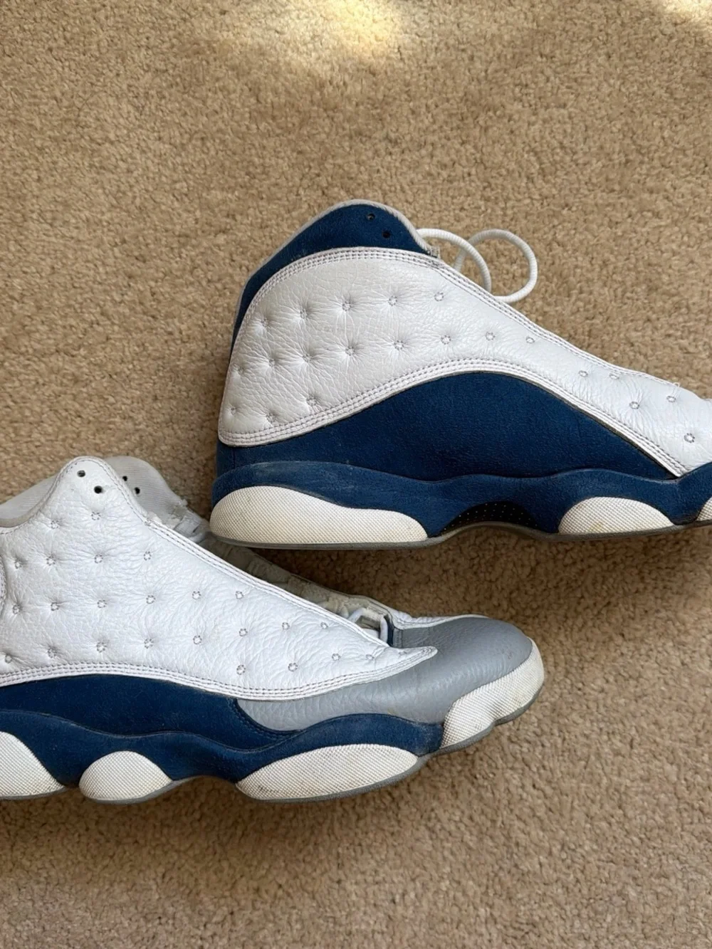 Nike Air Jordan 13 Retro Men’s White/Blue Basketball Shoes